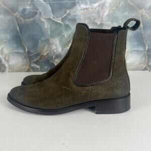 Thursday Boot Co Womens Size 7 Green Brown Olive Suede Chelsea Boots